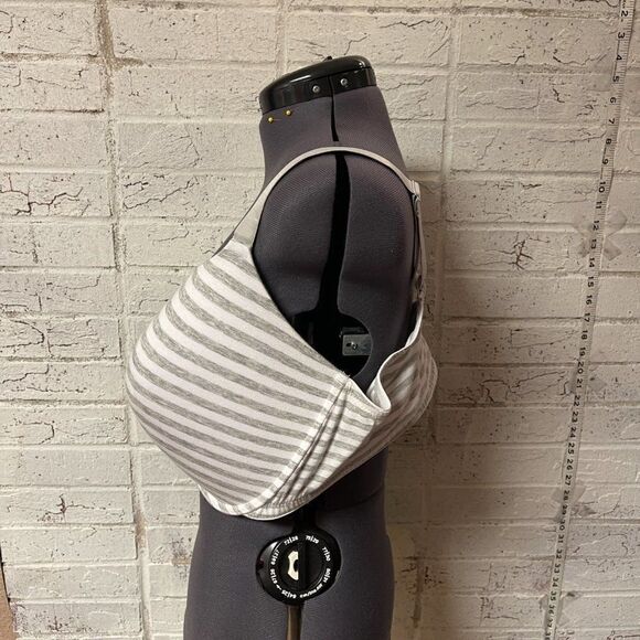 Secret Treasures Gray White Striped Bra 46DDD - Picture 6 of 9